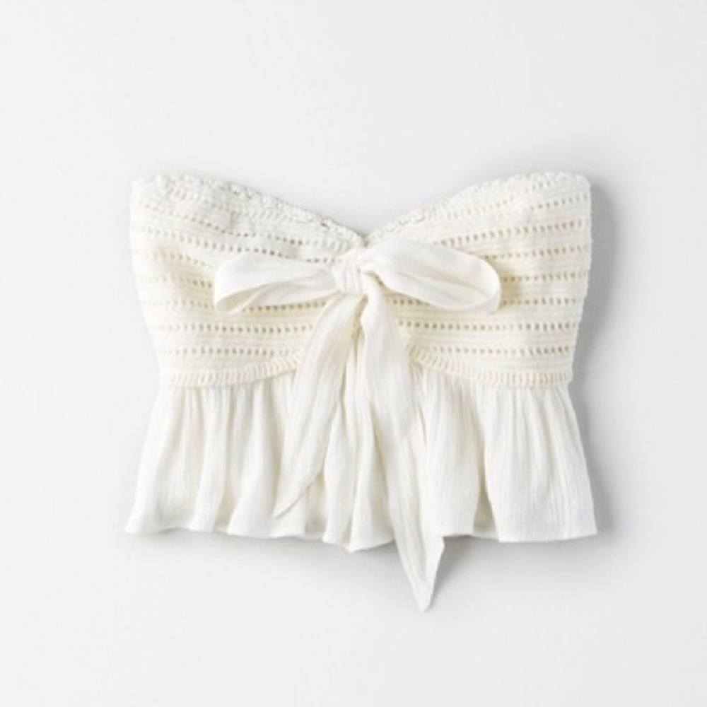 2/$25 AEO Flowy Summer Crop Top with Bow